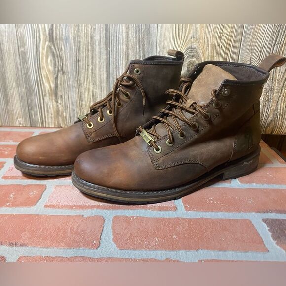 NEW Harley Davidson # D93192 Brown Leather Ankle Boot Riding Biker Boots 13 - Picture 2 of 12